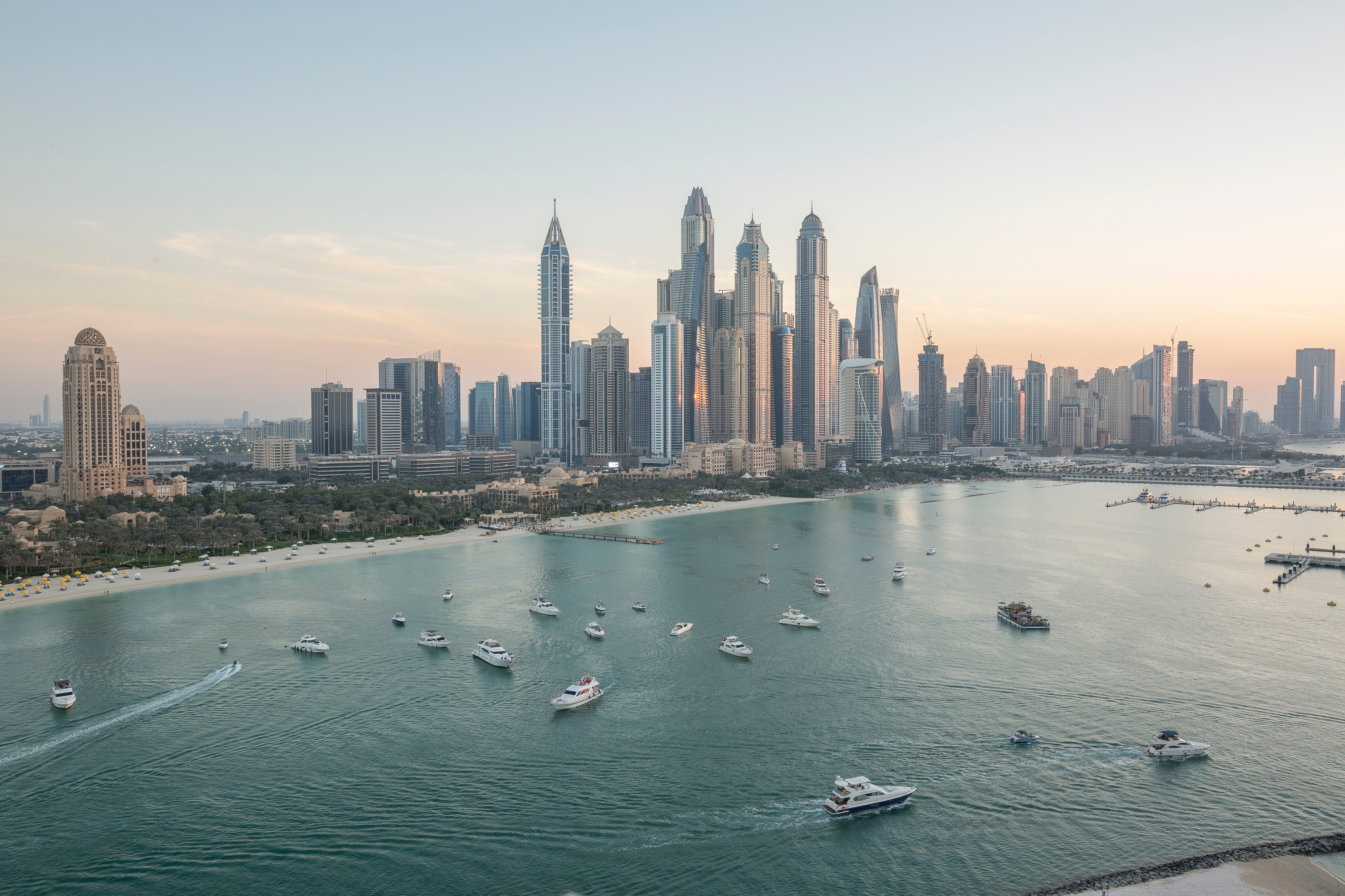 The Dubai Skyline ahead of the finale of the DP World Tour season